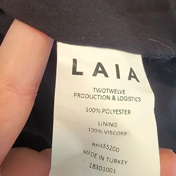 Anthropologie LAIA Ines Maxi Dress Black Floral Pleated Flare Sheath Small - Picture 9 of 9